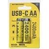 Nitecore NH2400 2400mAh USB-C įkraunamos AA baterijos, 2 vnt.