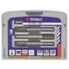 Grąžtas Tivoly Karbidinių frezų rinkinys, Ø8mm, HALF BOX, 5vnt