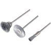 Tivoly Miniatiūrinių šepečių rinkinys grąžtui 3vnt, 2,3mm kotelis
