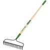 Truper John Deere greblys su medine rankena, 166cm, 15 dantu