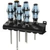 Wera 3334/3350/3355/6 nerūdijančio plieno atsuktuvų rinkinys 6vnt PH+PZ+SL, su stovu