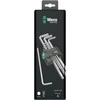 Šešiakampių raktų komplektas WERA Hex-Plus, 1,5-10 mm, HEX tipo, suapvalintu galu, chromuoti, 9 vnt.