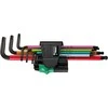 Šešiakampių L-Formos raktų rinkinys suapvalintu galu Wera BlackLaser Multicolour 950 SPKL/7vnt, 1,5-6mm