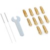 0.4mm/0.6mm/0.8mm/1mm antgalių rinkinys Elegoo Neptune 4 Plus/4 Max 3D spausdintuvams - žalvarinis