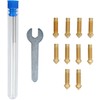 0.4mm/0.6mm/0.8mm/1mm antgalių rinkinys Elegoo Neptune 4 Plus/4 Max 3D spausdintuvams - žalvarinis