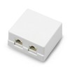 LP Oem 2x RJ45 interneto lizdas - baltas