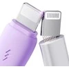 3 viename Joyroom Spalvingas USB į USB-C / Lightning / Micro USB laidas 3.5 A, 1 m (violetinė)