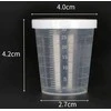 Oem 30 ml matavimo puodelis - Plastikinis indas su dangteliu - rakinamas