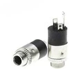 Oem 3.5 mm ausinių lizdas, prisukamas, sidabrinis PJ-392