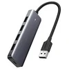4-in-1 adapteris UGREEN USB Hub prie 4x USB 3.0 + USB-C (pilka)