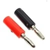 Oem 4 mm bananų kaiščiai – pora (juoda/raudona) – prisukami su korpusu