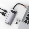 Jungčių stotelė / adapteris USB C kištukas - 4 rūšių jungtys Metal Gleam BASEUS