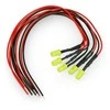 Oem 5mm 12V LED su rezistoriumi ir laidu - geltona