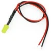 Oem 5mm 12V LED su rezistoriumi ir laidu - geltona