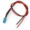 Oem 5mm 12V LED su rezistoriumi ir laidu - mėlyna