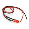 Oem 5mm 12V LED su rezistoriumi ir laidu - raudona