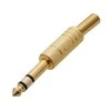 1196# Oem 6.3mm kištukas stereo - Auksinis