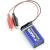 Oem 9 V akumuliatoriaus spaustukas (6F22) su krokodilo spaustukais