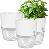 Oem Savaime laistomas puodas – 14.5 cm – baltas – su laistymo sistema