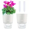 Oem Savaime laistomas puodas – 14.5 cm – baltas – su laistymo sistema