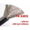 Oem Silikono alavuotas varinis kabelis 14AWG - 400 laidų - 2.0 mm2 - juodas - lankstus