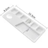 Akrilinių dažų paletė 9x22cm plastikinis stačiakampis padėklas