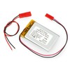 Akyga Li-Pol akumuliatorius 800mAh 1S 3.7V - JST-BEC jungtis + lizdas - 50x33x4.5mm