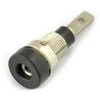 Oem AL2360 banana lizdas - juodas - 2mm - 5 vnt