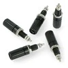Oem AL2418 banana lizdas - juodas - 4mm - 5 vnt