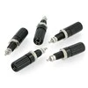 Oem AL2418 banana lizdas - juodas - 4mm - 5 vnt