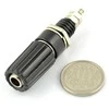 Oem AL2418 banana lizdas - juodas - 4mm - 5 vnt