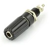 Oem AL2418 banana lizdas - juodas - 4mm - 5 vnt