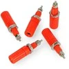 Oem AL2418 banana lizdas - raudonas - 4mm - 5 vnt