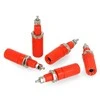 Oem AL2418 banana lizdas - raudonas - 4mm - 5 vnt