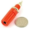 Oem AL2418 banana lizdas - raudonas - 4mm - 5 vnt