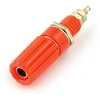 Oem AL2418 banana lizdas - raudonas - 4mm - 5 vnt