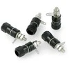 Oem AL2437 banana lizdas - juodas - 4mm - 5 vnt