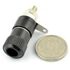 Oem AL2437 banana lizdas - juodas - 4mm - 5 vnt