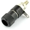 Oem AL2437 banana lizdas - juodas - 4mm - 5 vnt