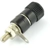 Oem AL2437 banana lizdas - juodas - 4mm - 5 vnt