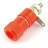 Oem AL2437 banana lizdas - raudonas - 4mm - 5 vnt