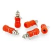Oem AL2437 banana lizdas - raudonas - 4mm - 5 vnt