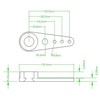 Aliumininė servo svirtis Feetech FK-AP-2 - 30mm/6mm
