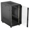 Ant grindų pastatoma stelažo tipo serverio spintelė - 19 colių 22U 600x1200mm - juoda - stiklinės durys - Lanberg FF01-6222-12B