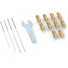 Antgalių rinkinys 0.2mm/0.4mm/0.6mm/0.8mm, skirtas Elegoo Neptune 4/4 Pro 3D spausdintuvams - žalvarinis