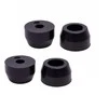 Apvalios guminės kojelės - 11xx9x6mm - juodos - baldams - 4vnt
