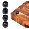 Apvalios guminės kojelės - 11xx9x6mm - juodos - baldams - 4vnt