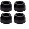 Apvalios guminės kojelės - 11xx9x6mm - juodos - baldams - 4vnt