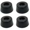 Oem Apvalios guminės kojelės - 20x16x10.5mm - juodos - baldams - 4 vnt