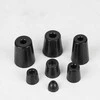 Oem Apvalios guminės kojelės - 28x22x15mm - juodos - baldams - 4 vnt